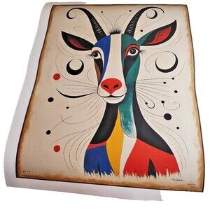 Goat of Many Colors Limited Edition Archival Art Print by BEYONDALI 16x20